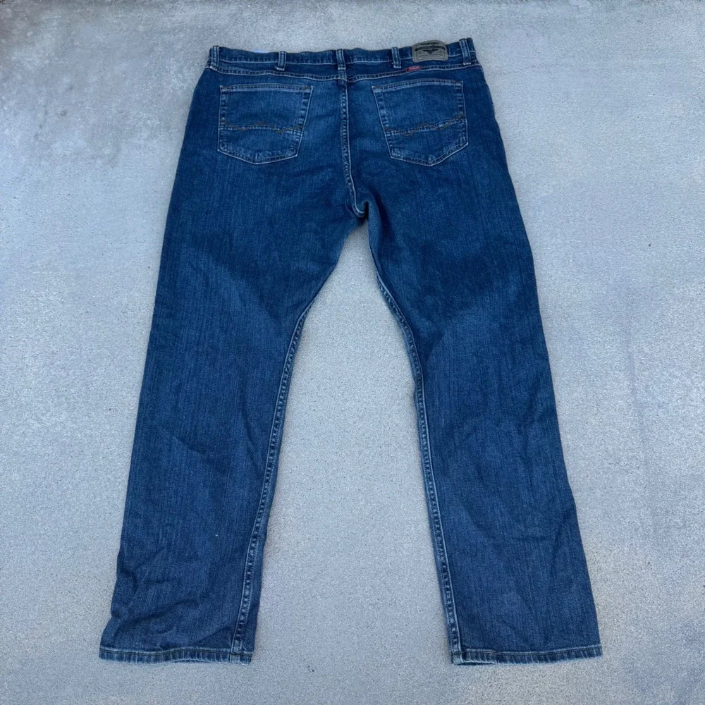 Wrangler Mens 40x30 Slim Straight Jeans Medium Wash Blue Denim 1092SSWJS